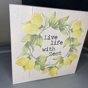 Hobby Lobby “Live Life With Zest” Wall Art 🍋